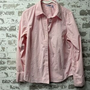 Izod Pink and White Striped Shirt